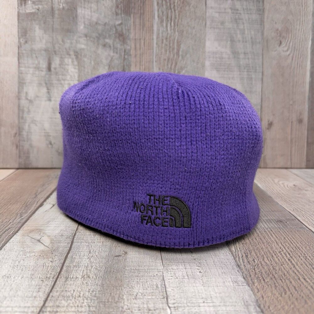 The North Face Bone Beanie Knit One Size Unisex Outdoor Winter Hat Purple OSFM